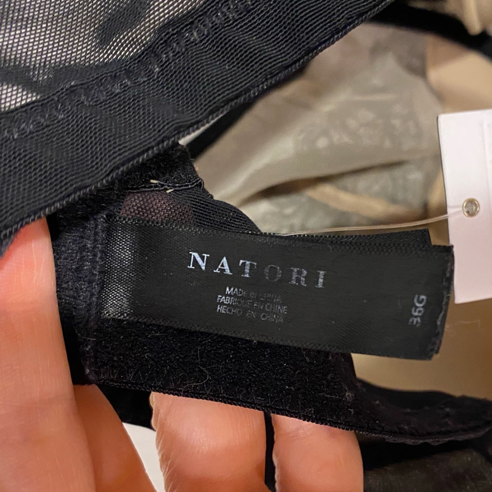 NATORI True Decadence Full Figure Cut And Sew Bra in Black / Café 36G - Picture 8 of 8